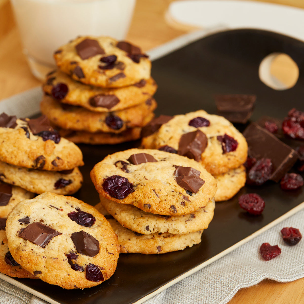Banana Yogurt, Chocolate & Cranberry Cookies