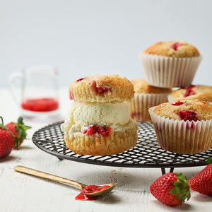 Strawberry Muffin Ice Cream Sandwich